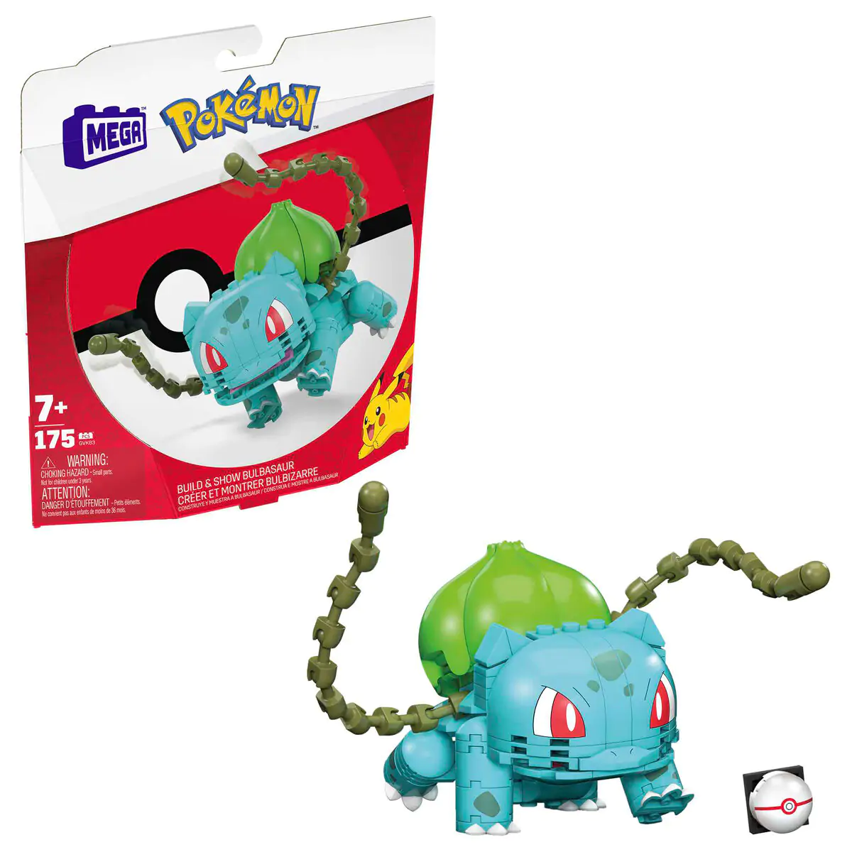 Pokémon Mega Construx Wonder Builders set za građenje Bulbasaur 10 cm fotografija proizvoda