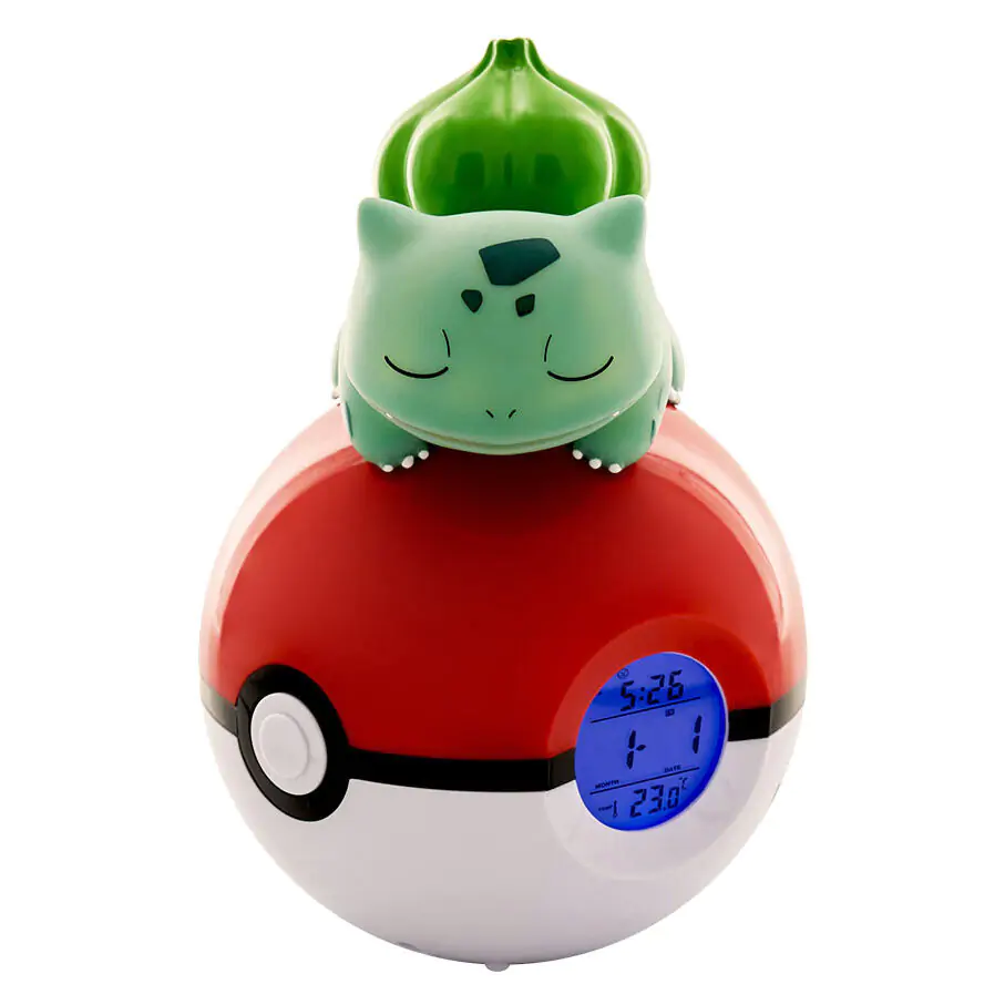 Pokémon budilica Pokeball sa svjetlom Bulbasaur 18 cm fotografija proizvoda