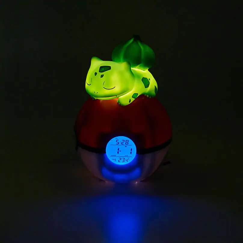 Pokémon budilica Pokeball sa svjetlom Bulbasaur 18 cm fotografija proizvoda