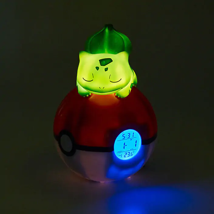 Pokémon budilica Pokeball sa svjetlom Bulbasaur 18 cm fotografija proizvoda