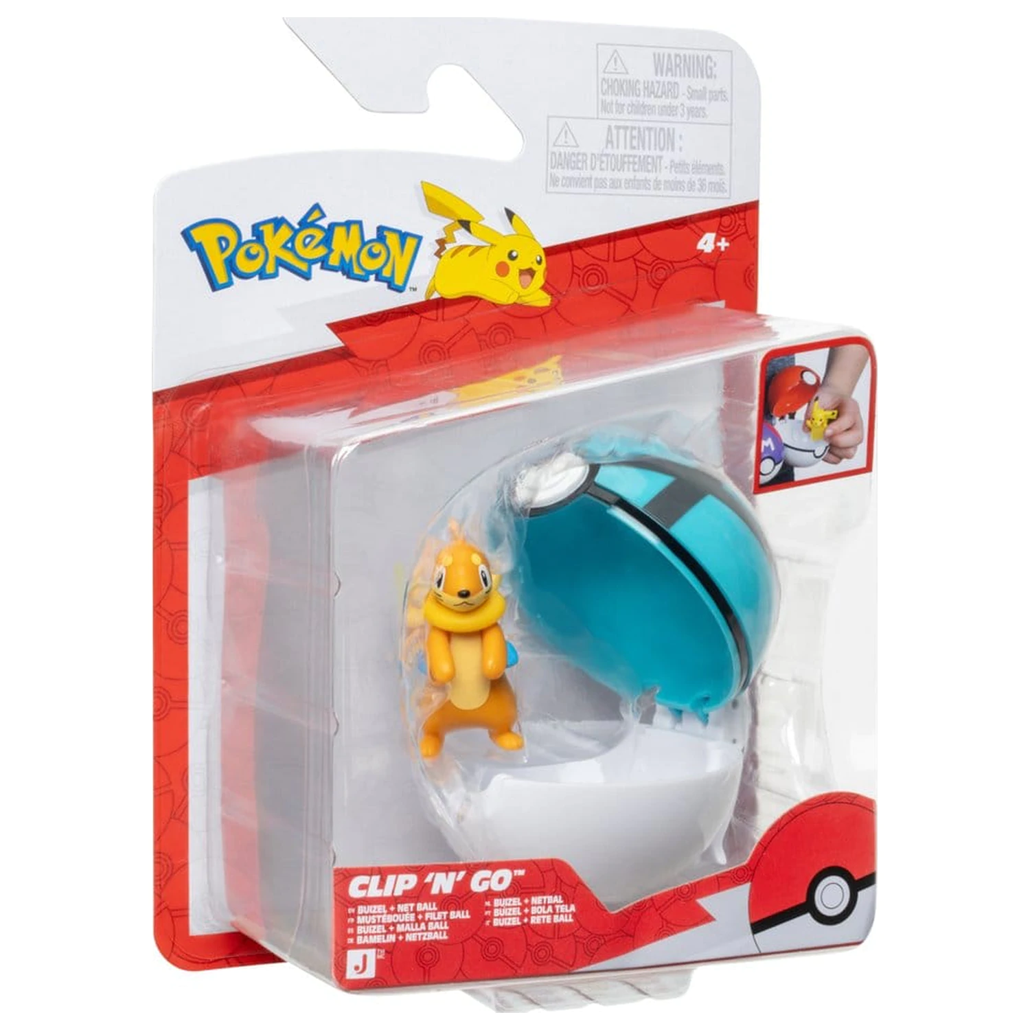 Pokémon Clip 'n' Go akcijska figura Buizel i Net lopta fotografija proizvoda