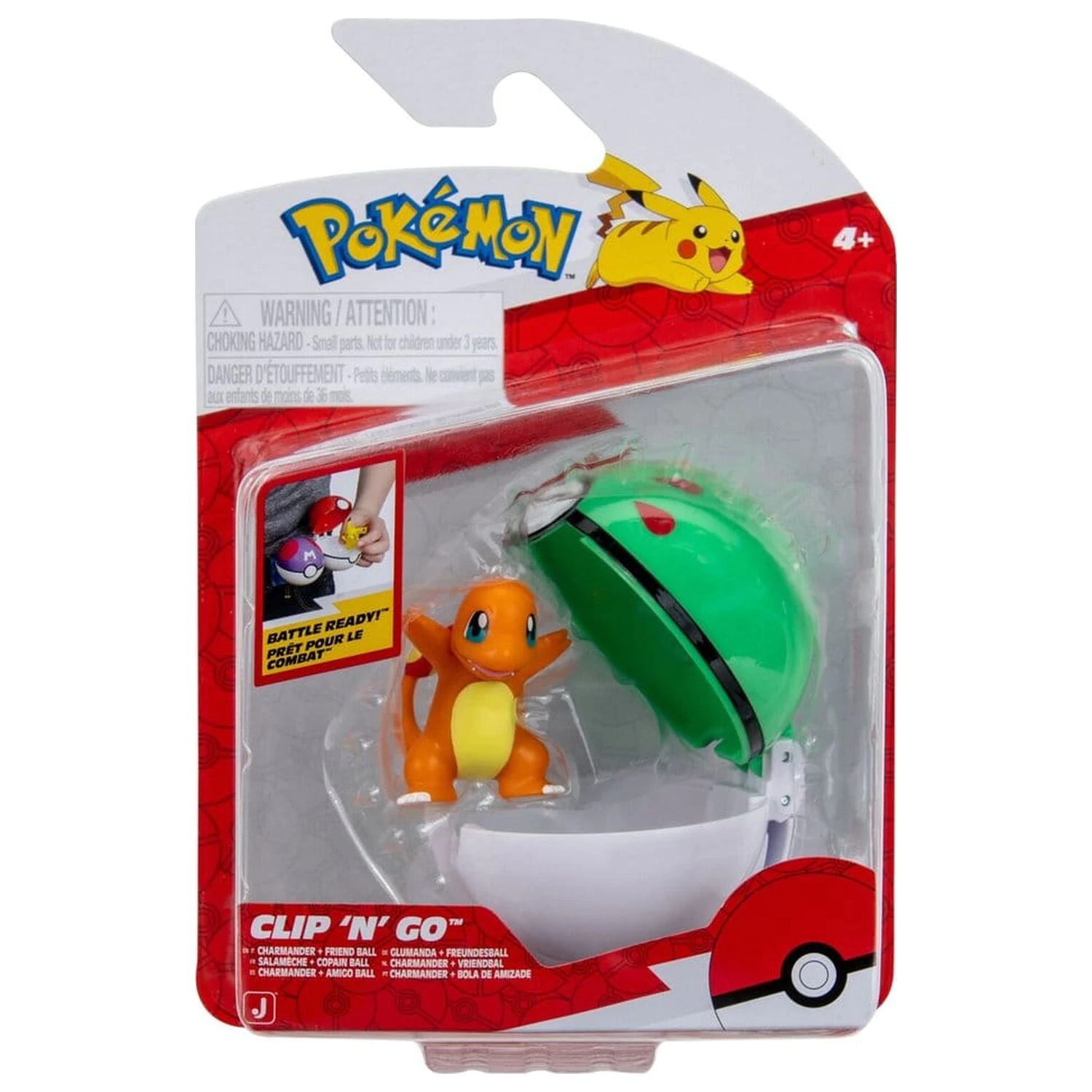 Pokémon Clip 'n' Go Akcijska figura Charmander & Friend Ball fotografija proizvoda