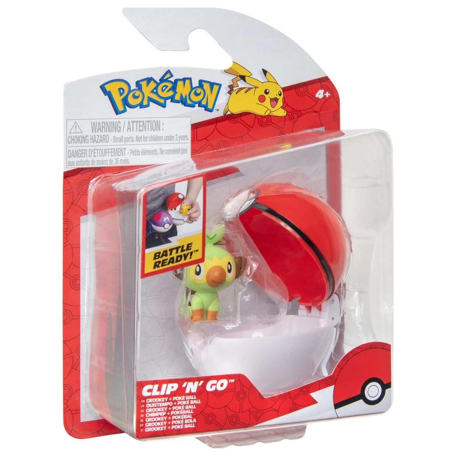 Pokémon Clip 'n' Go akcijska figura Val 21 Grookey & Poké lopta fotografija proizvoda