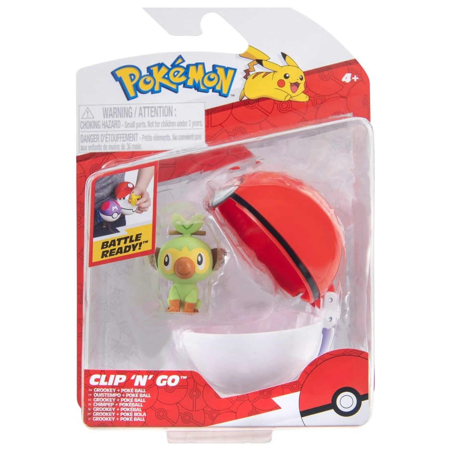 Pokémon Clip 'n' Go akcijska figura Val 21 Grookey & Poké lopta fotografija proizvoda