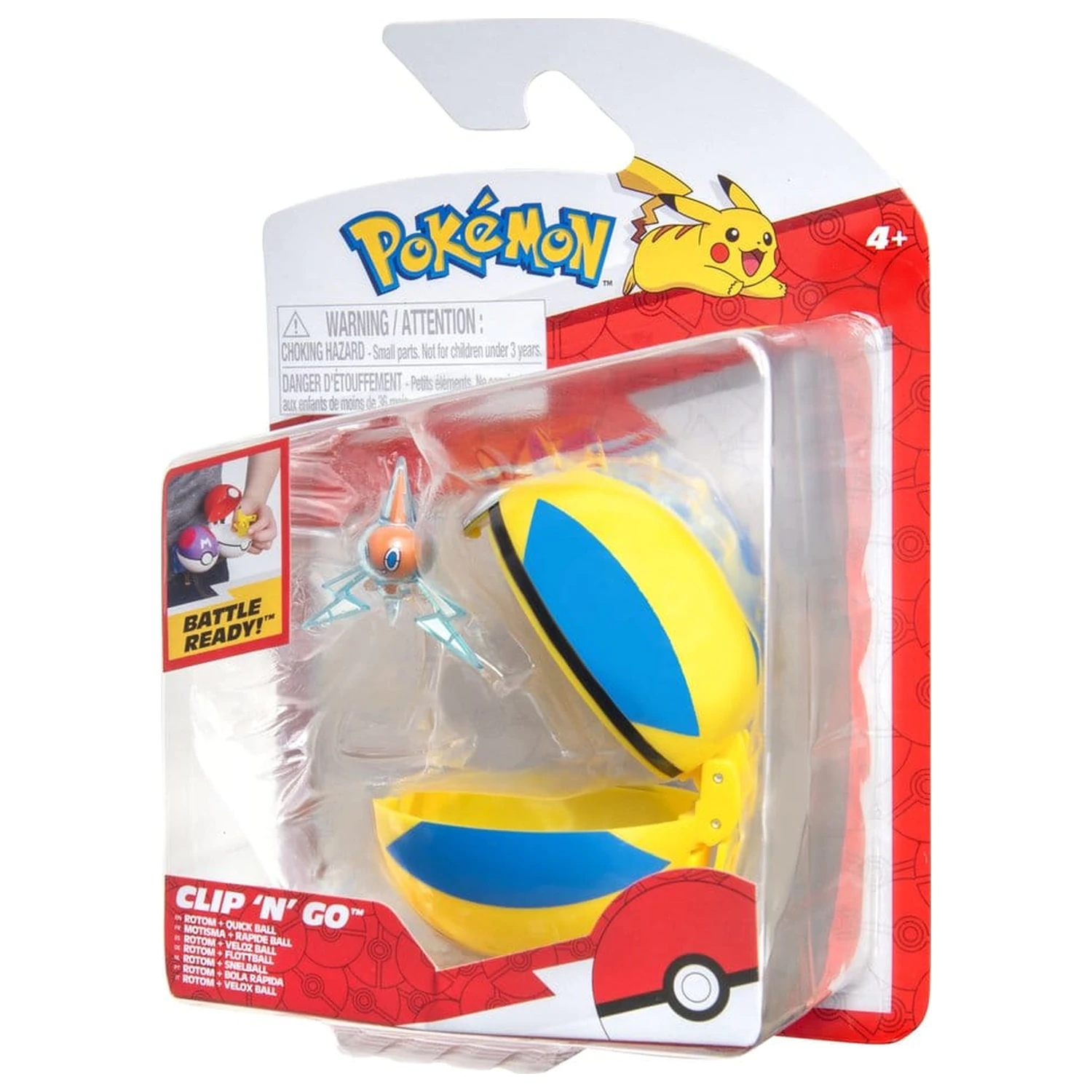 Pokémon Clip 'n' Go Akcijska figura Val 21 Rotom & Quick Ball fotografija proizvoda