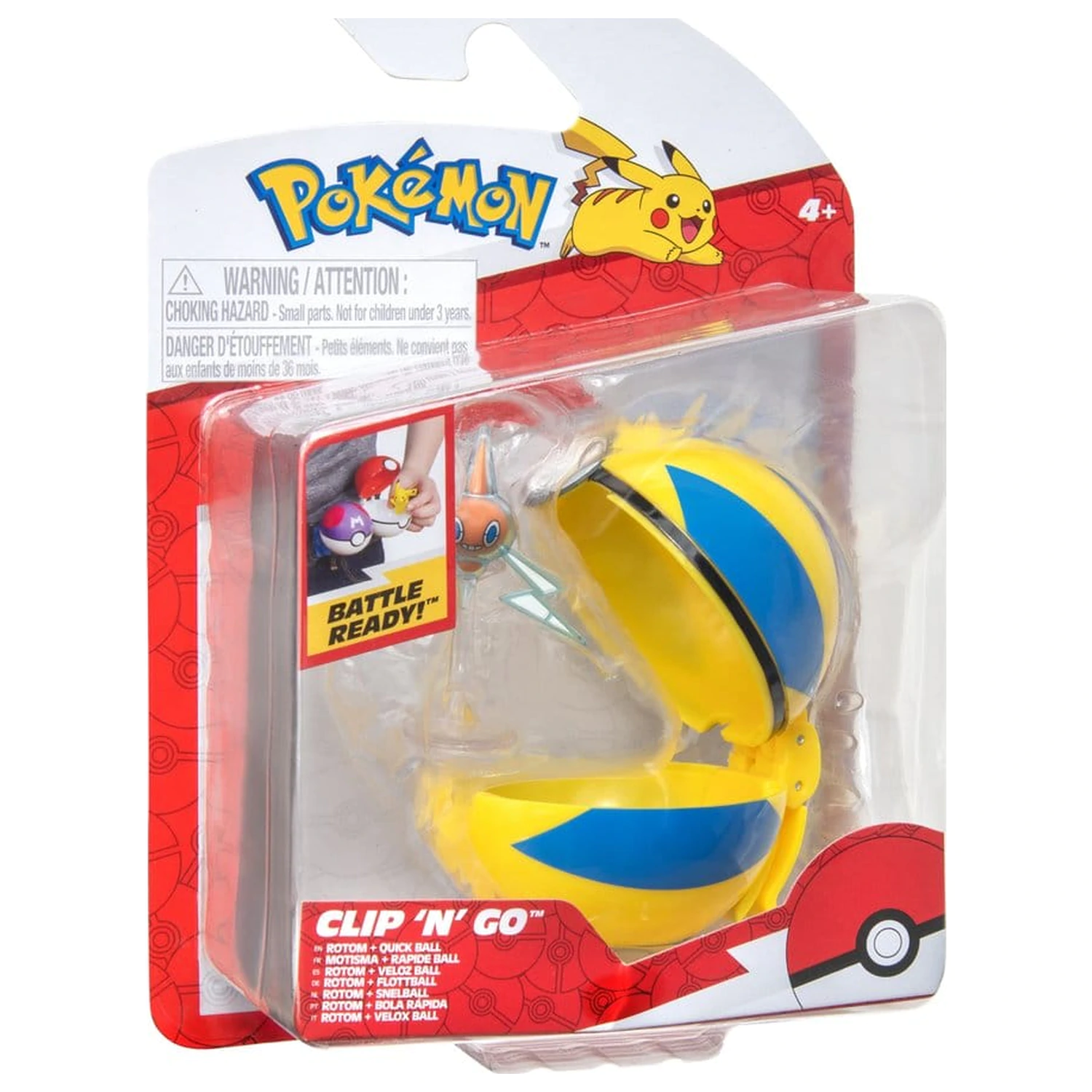 Pokémon Clip 'n' Go Akcijska figura Val 21 Rotom & Quick Ball fotografija proizvoda