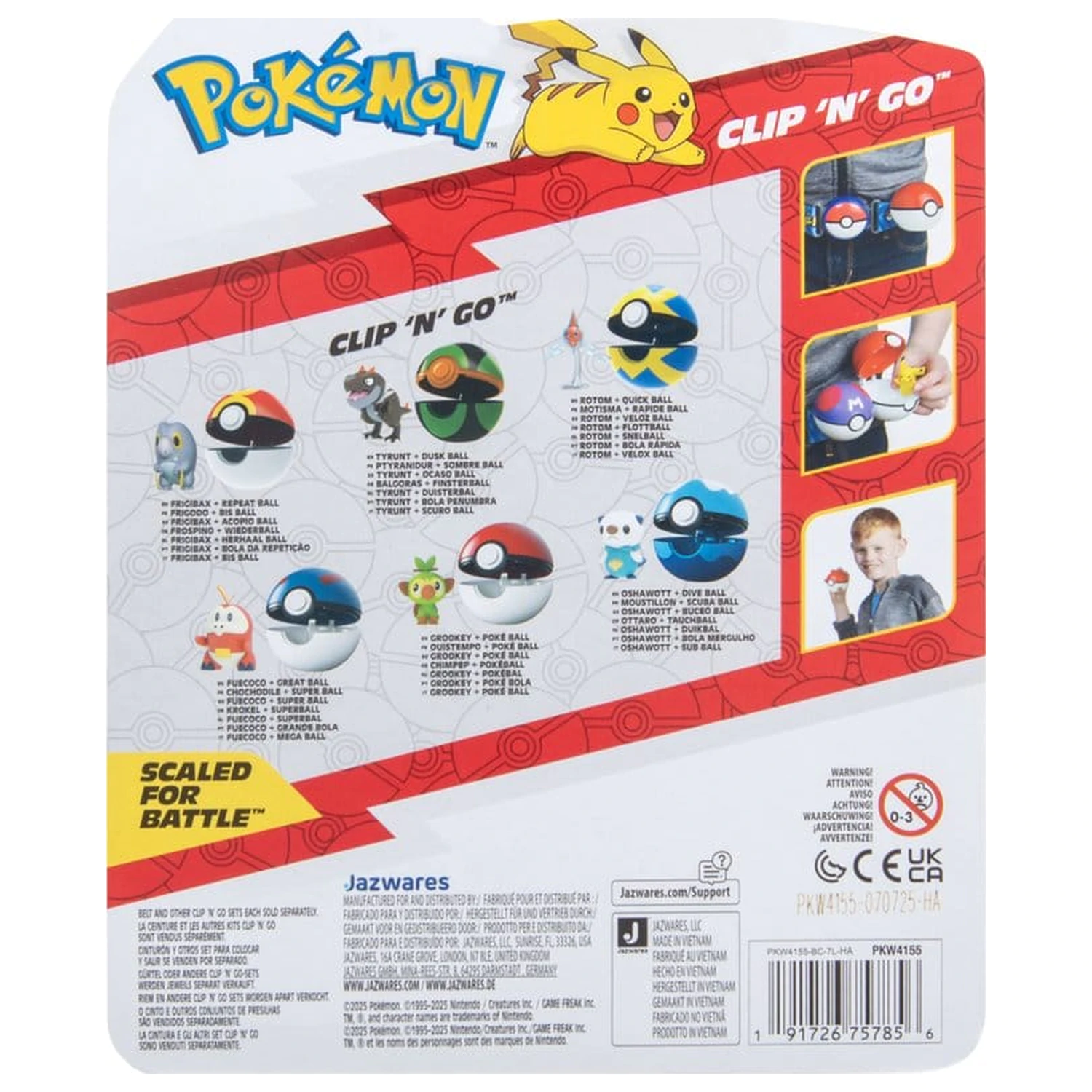 Pokémon Clip 'n' Go Akcijska figura Val 21 Rotom & Quick Ball fotografija proizvoda