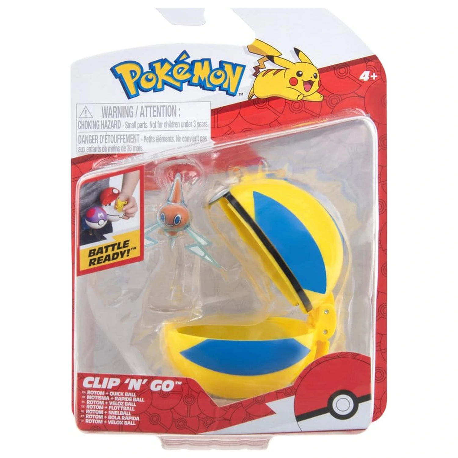 Pokémon Clip 'n' Go Akcijska figura Val 21 Rotom & Quick Ball fotografija proizvoda