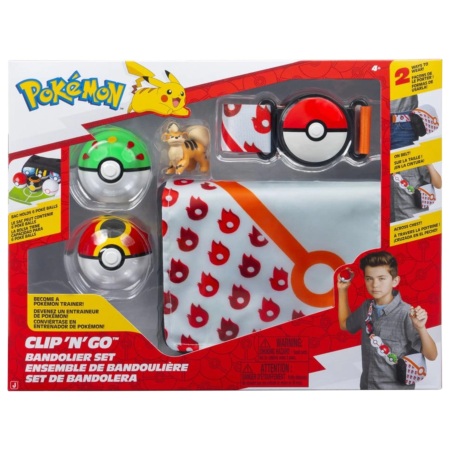 Pokémon Clip 'n' Go Bandolier Set Growlithe fotografija proizvoda