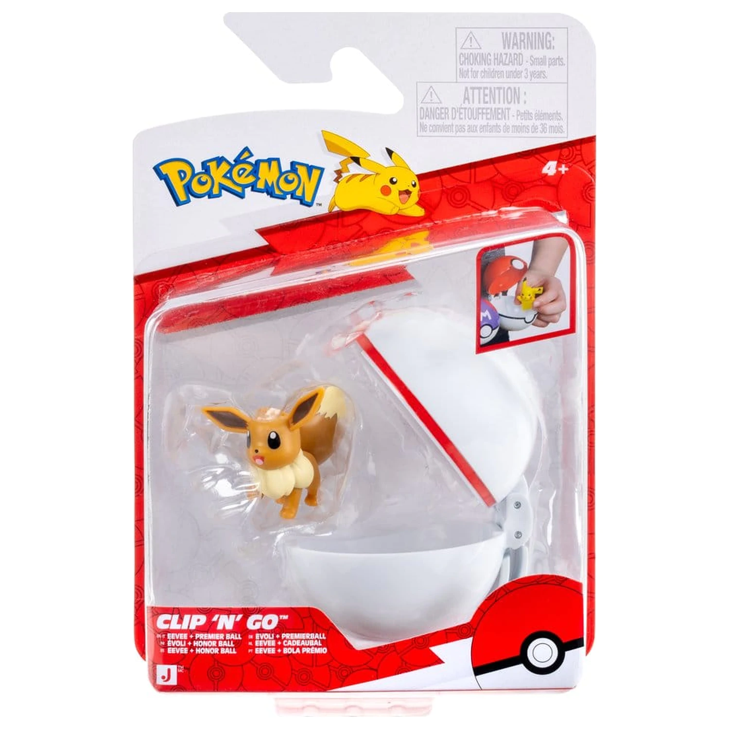 Pokémon Clip 'N' Go Eevee & Premier Ball fotografija proizvoda