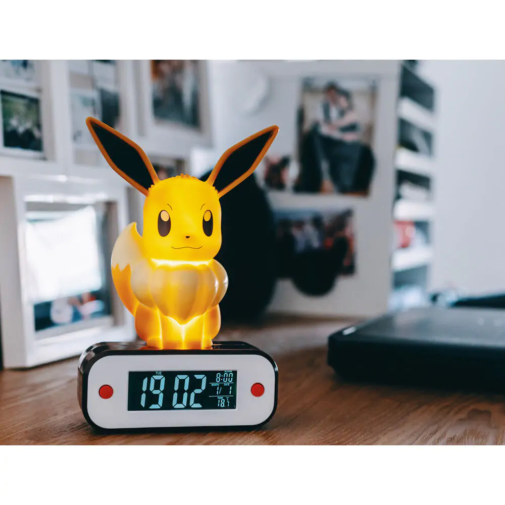 Pokémon budilica sa svjetlom Evoli 22 cm fotografija proizvoda