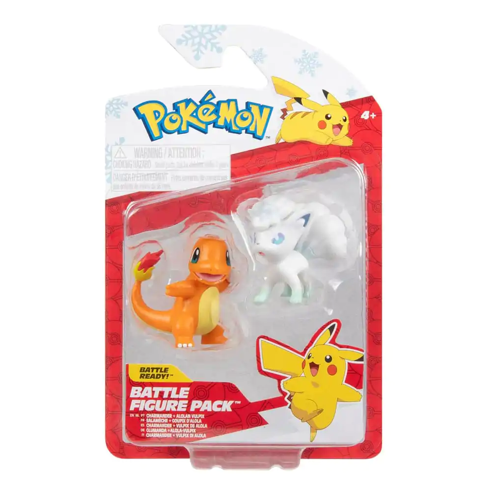 Pokémon First Partner Battle Figurica Set 2-Pack Blagdanski Charmander #2 & Alolan Vulpix fotografija proizvoda