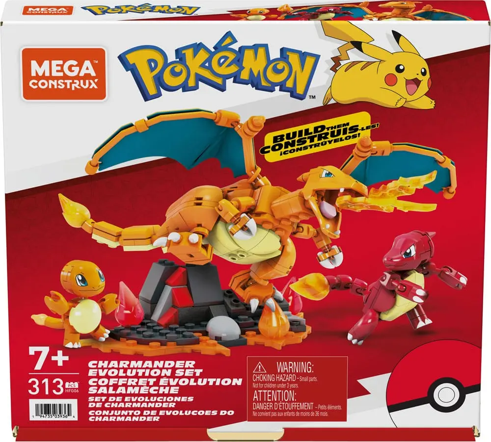 Pokémon Mega Construx set za građenje Charmander Evolution Set fotografija proizvoda