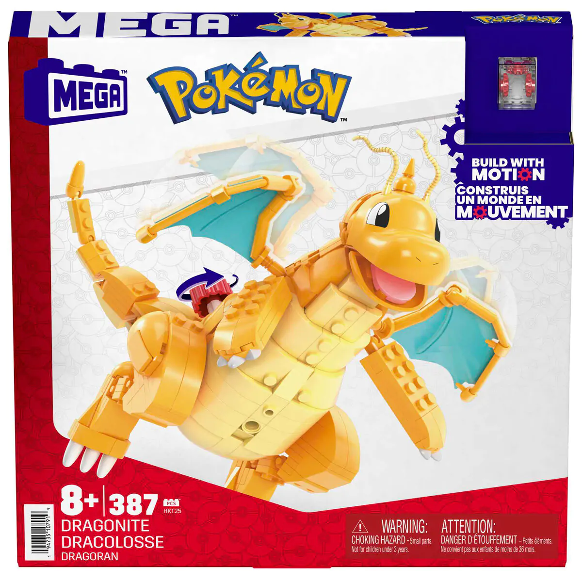 Pokémon Mega Construx set za gradnju Dragonite 19 cm fotografija proizvoda