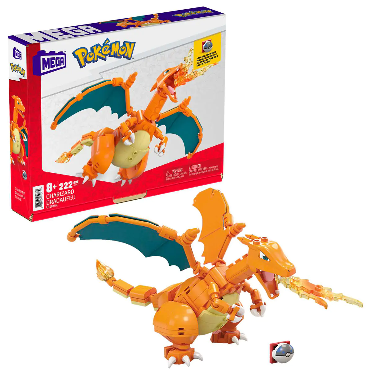 Pokémon Mega Construx Wonder Builders Set za gradnju Charizard 10 cm fotografija proizvoda