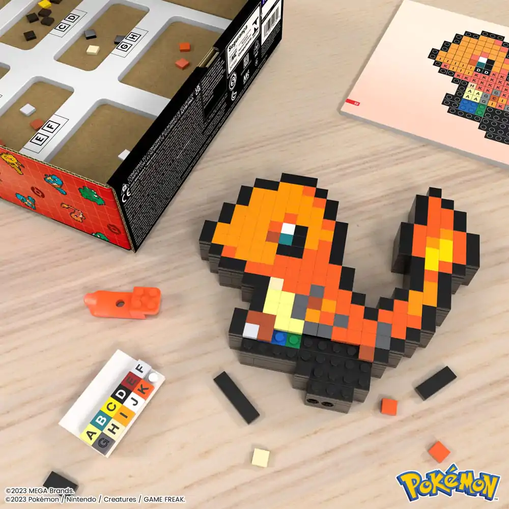 Pokémon MEGA Construction Set Charmander Pixel Art Set za izgradnju fotografija proizvoda