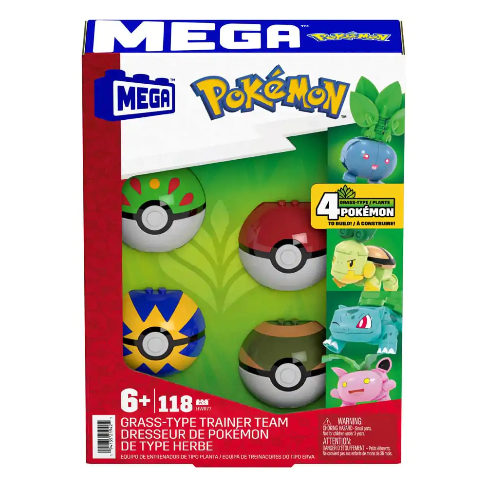 Pokémon MEGA Construction Set komplet igračaka za izgradnju tima trenera tipa trave fotografija proizvoda