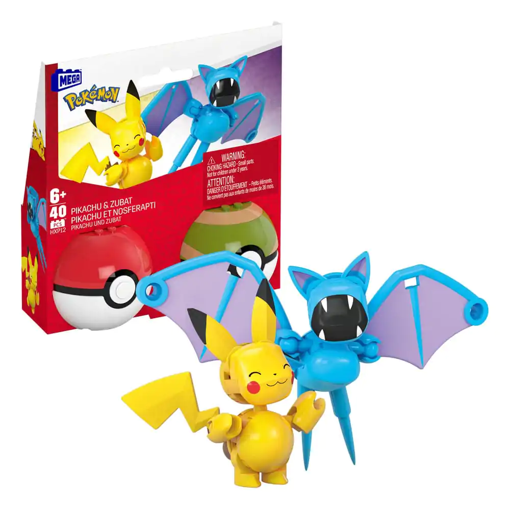 Pokémon MEGA Construction Set Poké Ball kolekcija: Pikachu & Zubat fotografija proizvoda