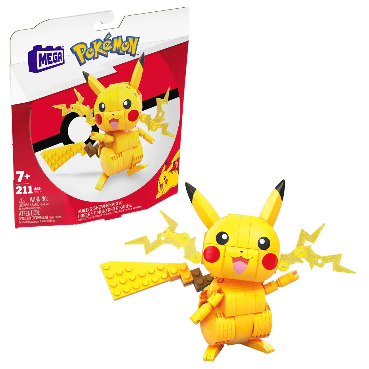 Pokémon Mega Construx Wonder Builders set za građenje Pikachu 10 cm fotografija proizvoda