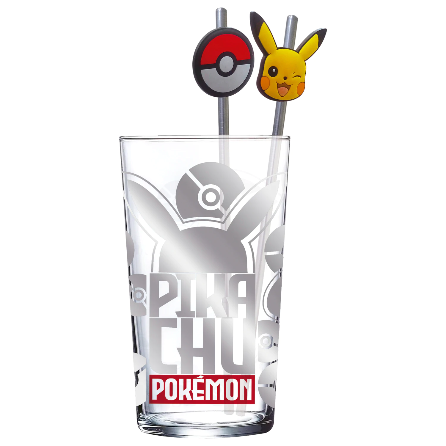 Pokémon Pikachu staklena čaša sa slamkama fotografija proizvoda