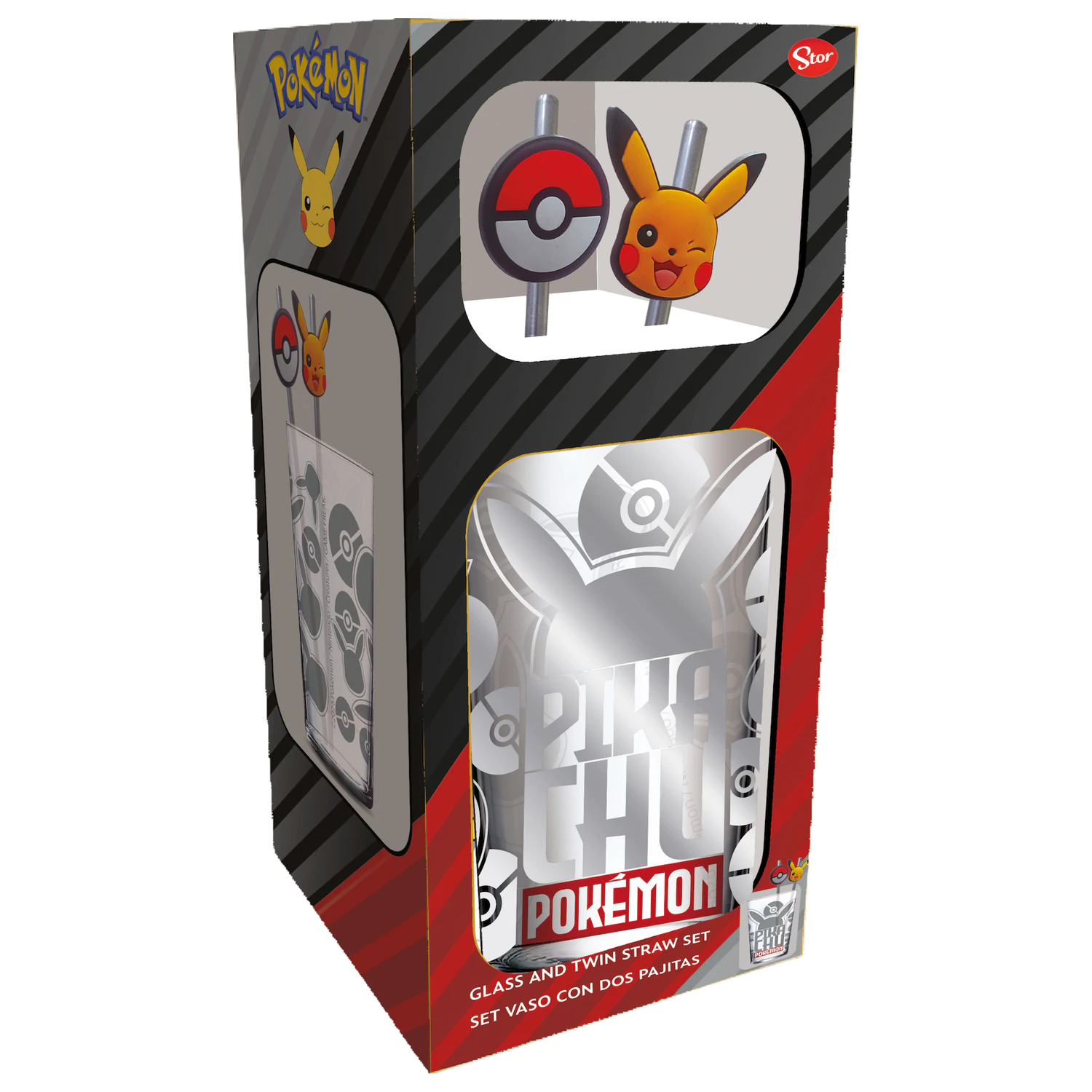 Pokémon Pikachu staklena čaša sa slamkama fotografija proizvoda