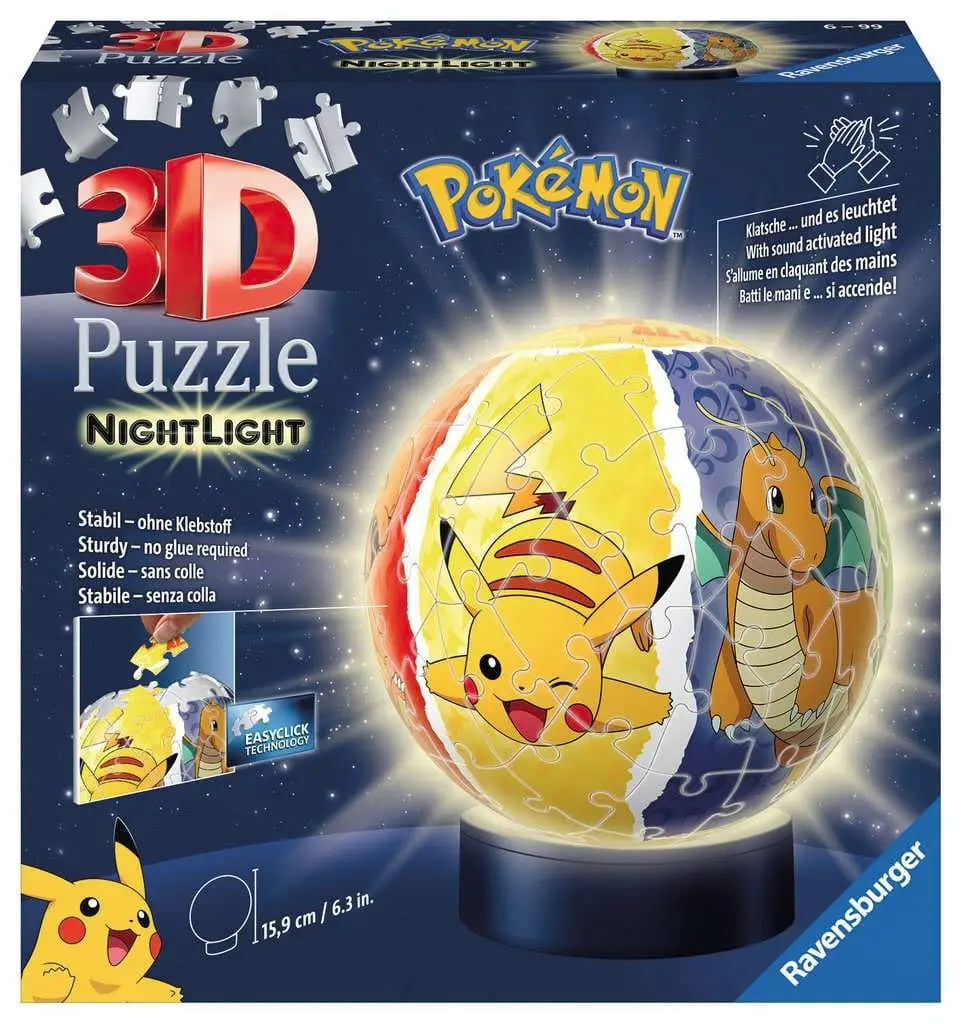 Pokémon 3D Puzzle noćno svjetlo Puzzle lopta (72 komada) fotografija proizvoda