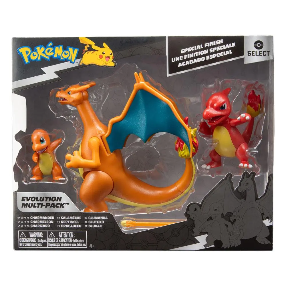 Pokémon Select Akcijske figure, paket od 3 komada, evolucija Charmander, Charmeleon, Charizard fotografija proizvoda