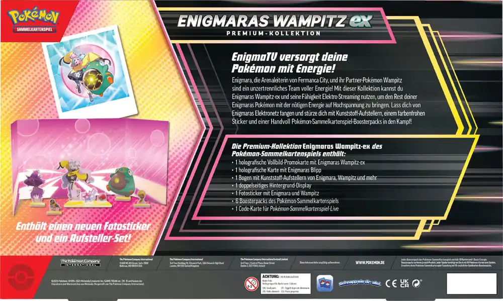 Pokémon TCG EX Premium Kolekcija Einigmaras Wampitz 2025 *Njemačka verzija* fotografija proizvoda