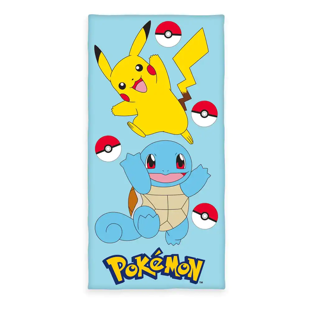 Pokemon Velour Pikachu & Squirtle ručnik 75 x 150 cm fotografija proizvoda