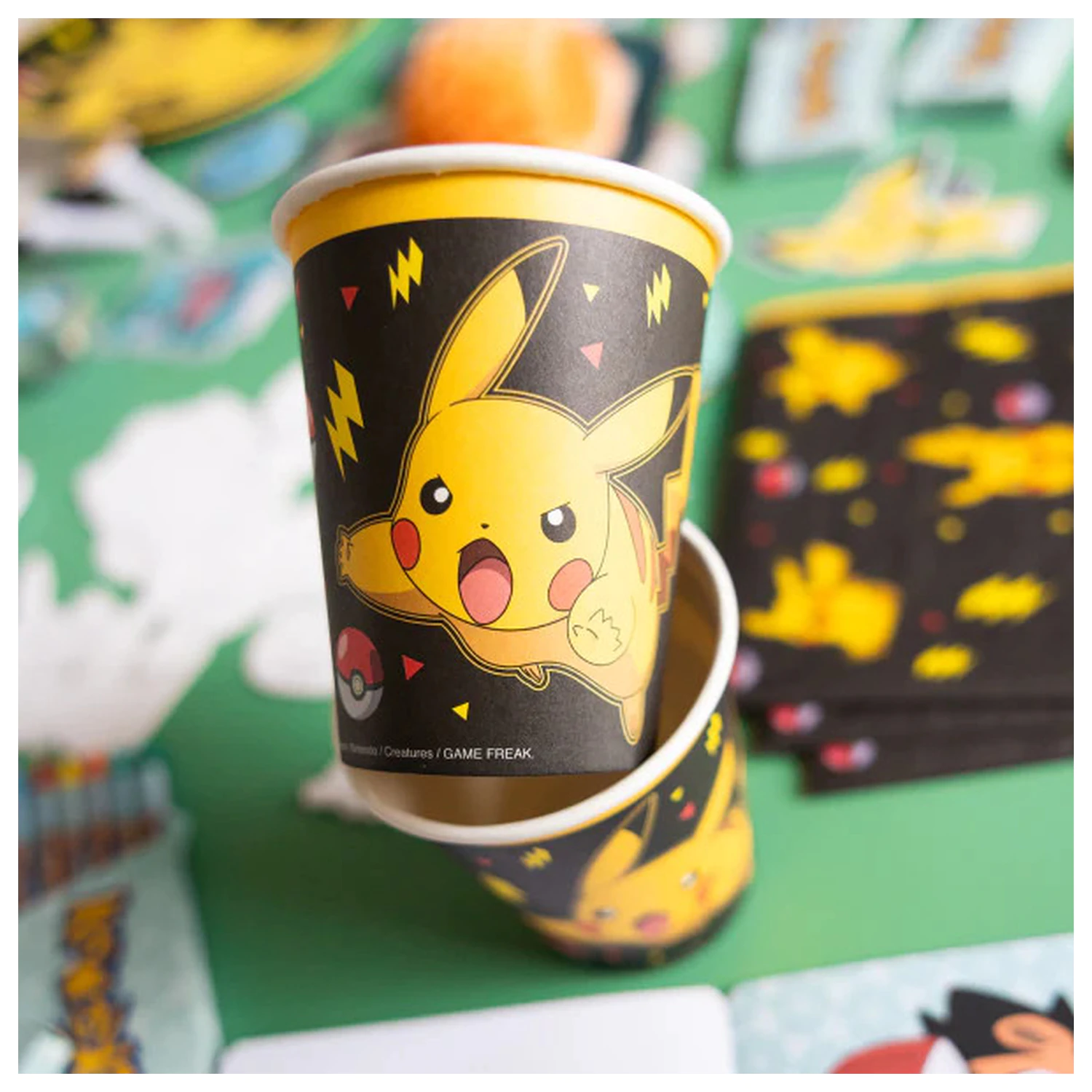 Pokémon Yellow Thunder Papirnate čaše 8 komada 237 ml fotografija proizvoda