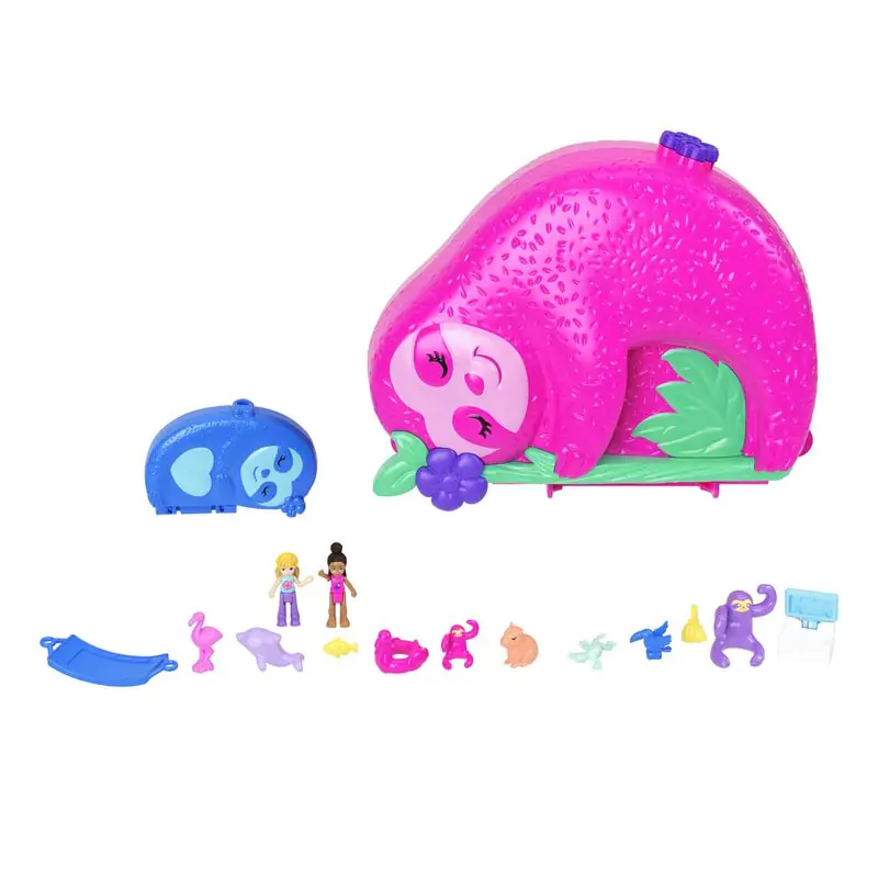 Polly Pocket Family of Sloths 2 u 1 kovčeg set za igru fotografija proizvoda