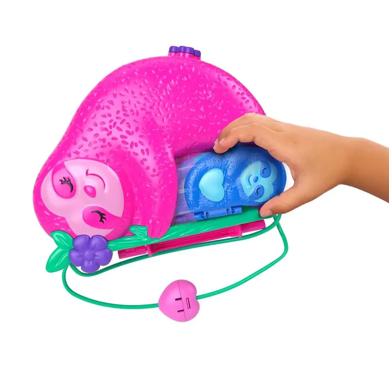 Polly Pocket Family of Sloths 2 u 1 kovčeg set za igru fotografija proizvoda
