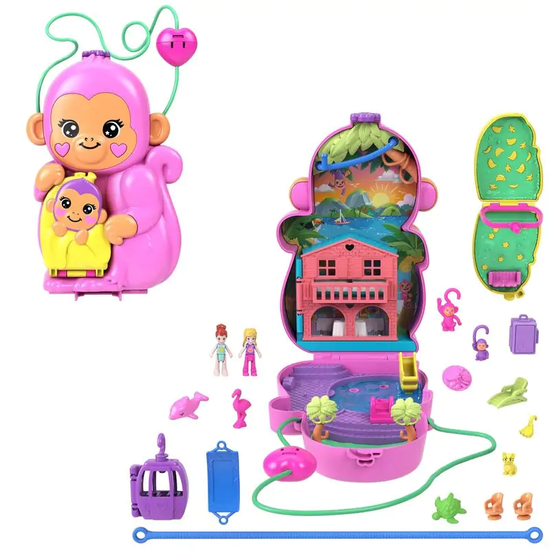 Polly Pocket Mama monkey and baby torbica set za igru fotografija proizvoda
