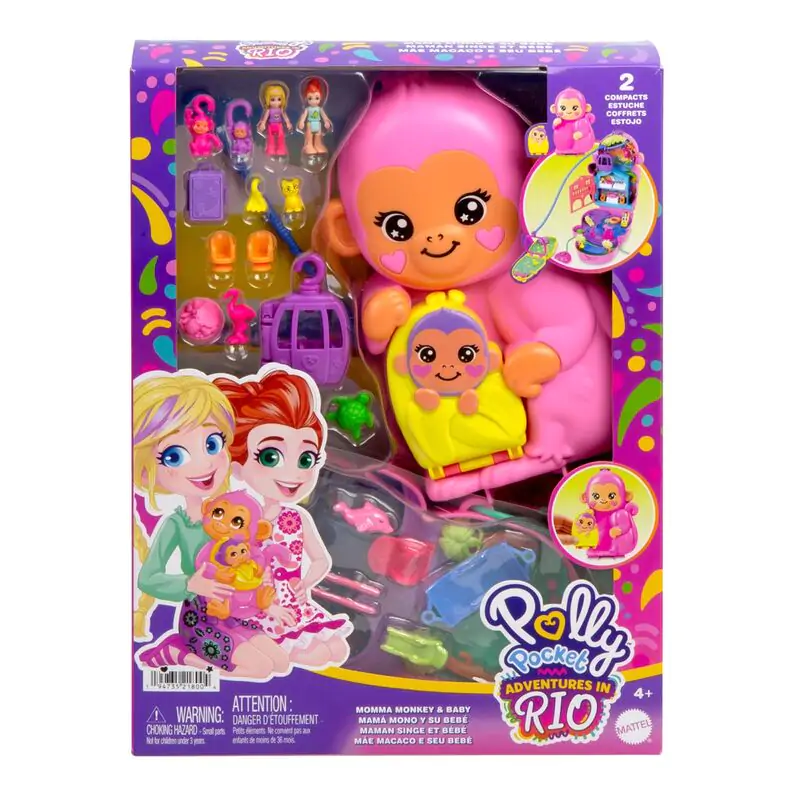 Polly Pocket Mama monkey and baby torbica set za igru fotografija proizvoda