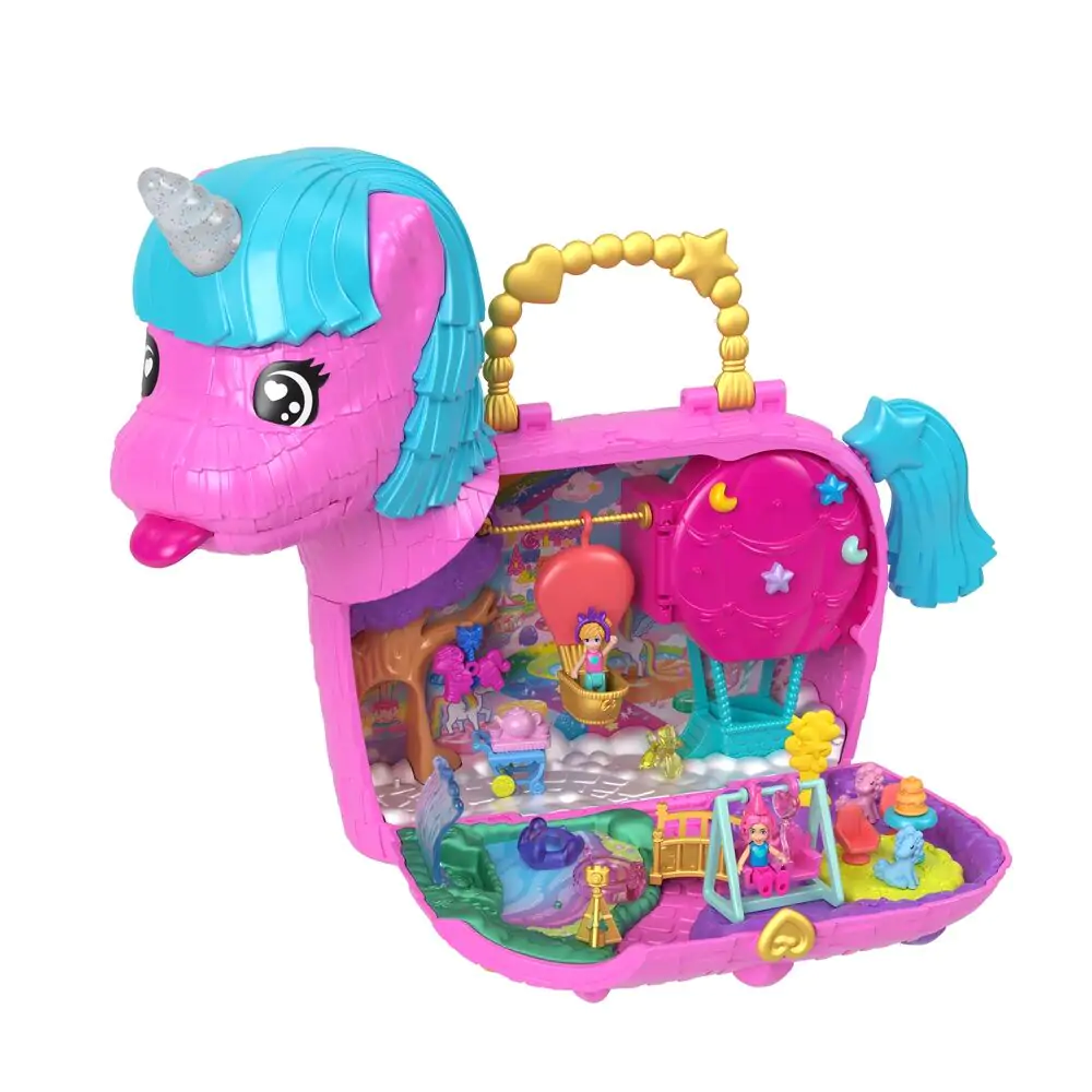 Polly Pocket Partyland Jednorog škrinja set za igru fotografija proizvoda