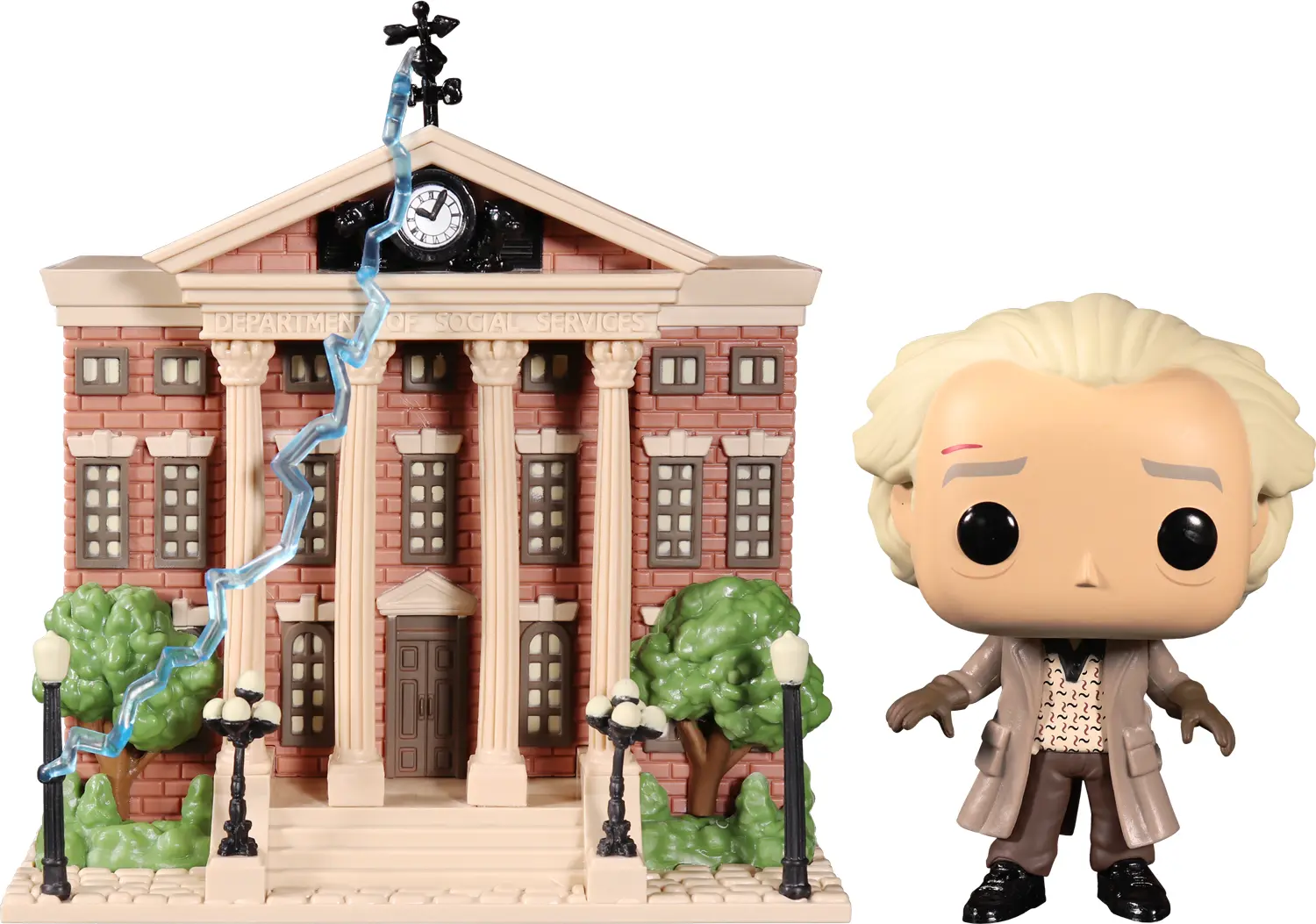 Back to the Future POP! Town Vinyl Figure Doc s tornjem sa satom 9 cm fotografija proizvoda