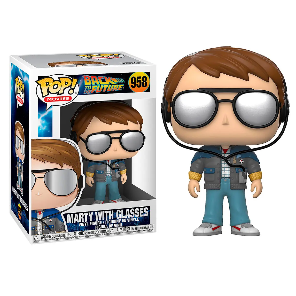 Back to the Future POP! Vinilna figura Marty s naočalama 9 cm fotografija proizvoda