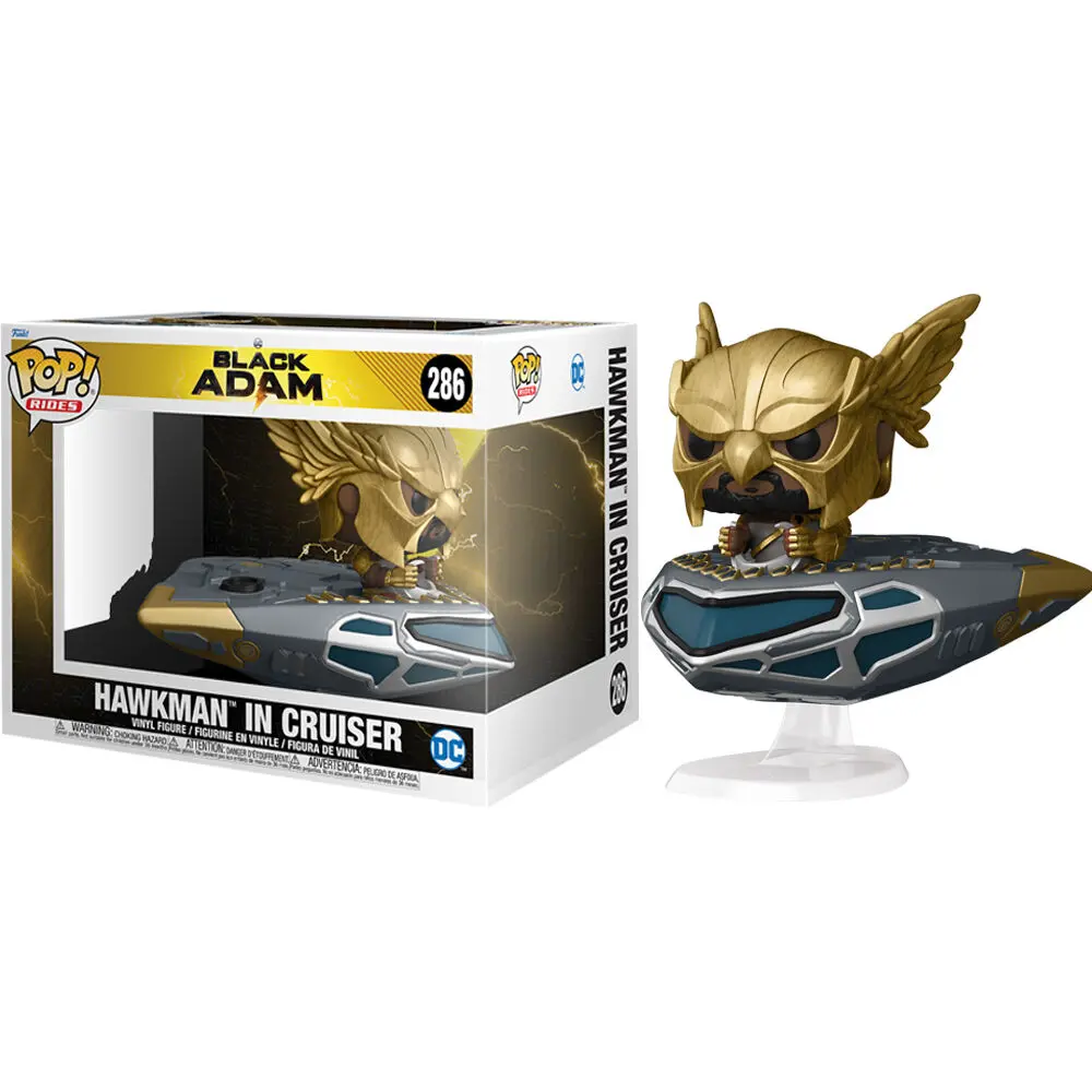 Black Adam POP! Rides Super Deluxe Vinyl Figura Hawkman u Cruiseru 15 cm fotografija proizvoda