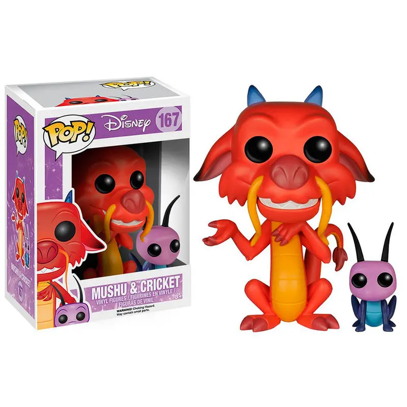 Mulan POP! Disney Vinyl Figura Mushu & Cri-Kee 7 cm fotografija proizvoda