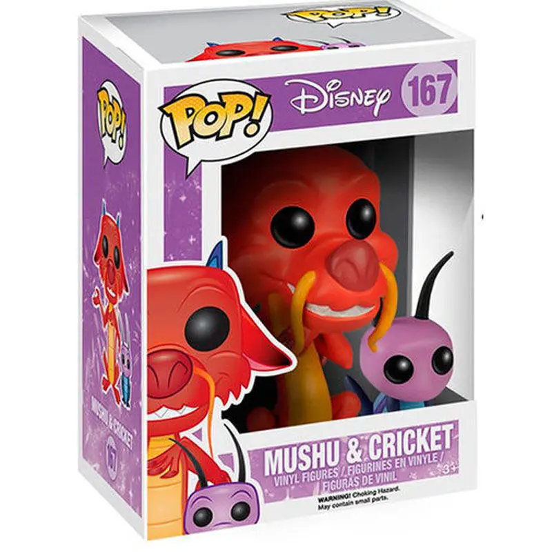 Mulan POP! Disney Vinyl Figura Mushu & Cri-Kee 7 cm fotografija proizvoda
