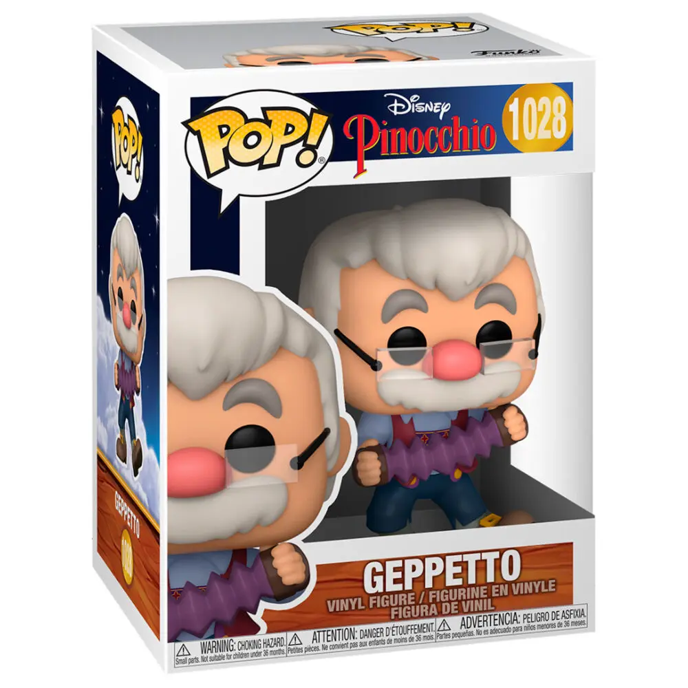 Pinocchio 80th Anniversary POP! Disney Vinyl Figura Geppetto S Harmonikom 9 cm fotografija proizvoda