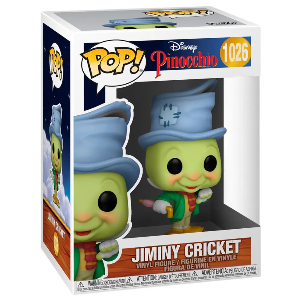 Pinocchio 80th Anniversary POP! Disney Vinyl Figura Street Jiminy 9 cm fotografija proizvoda