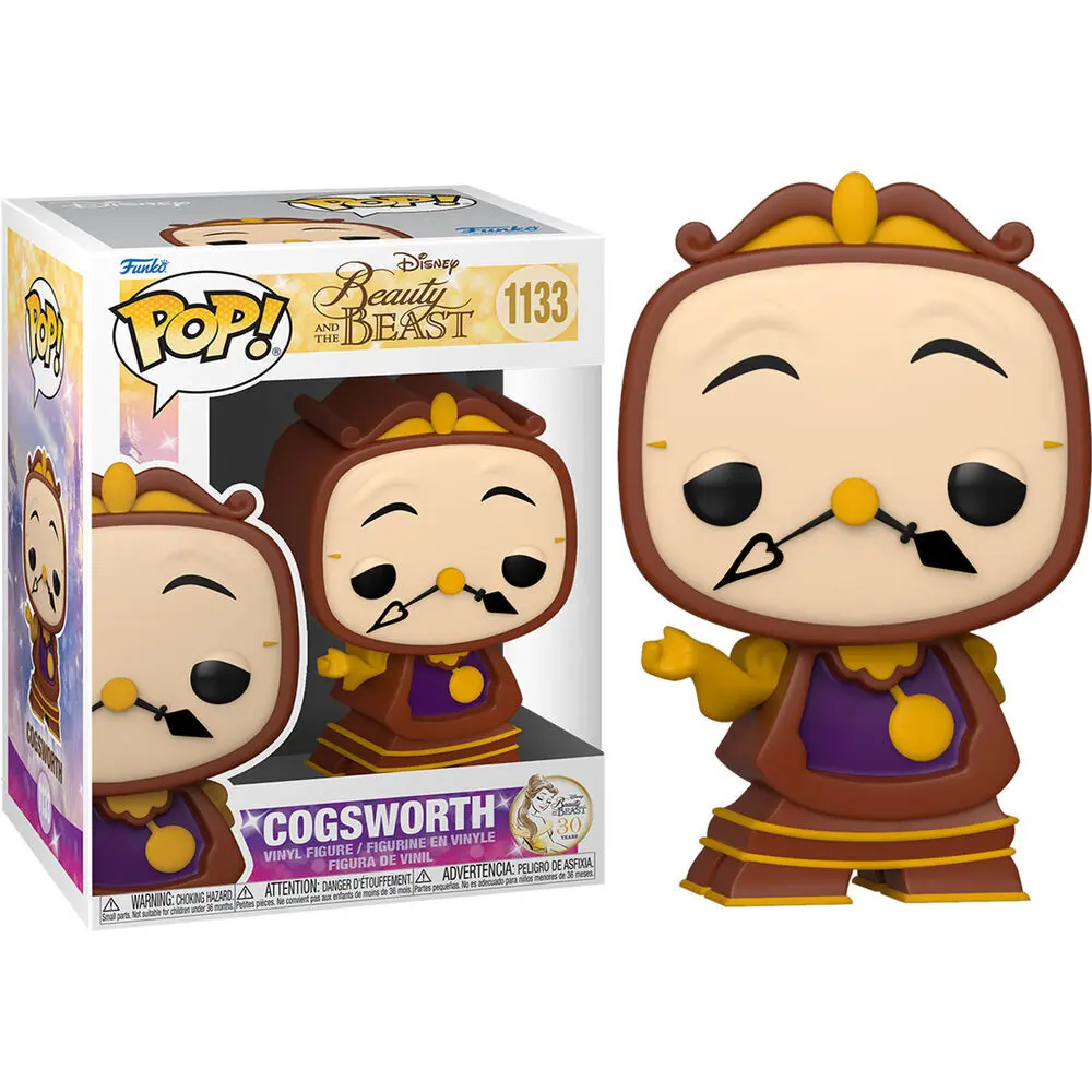 Beauty and the Beast POP! Movies Vinilna Figura Cogsworth 9 cm fotografija proizvoda