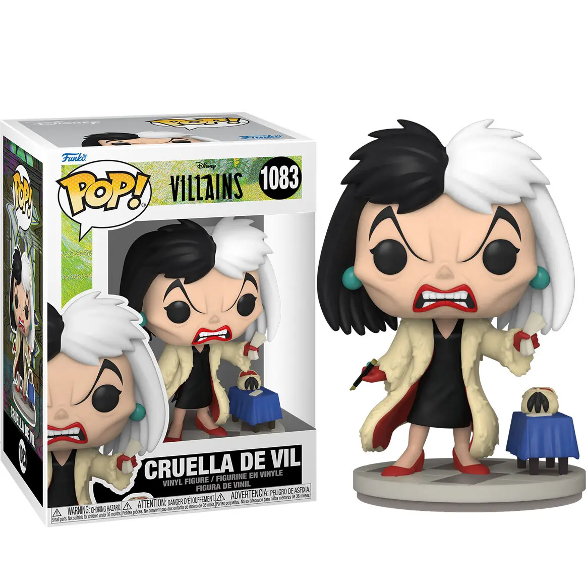 Disney: Villains POP! Disney Vinilna figura Cruella de Vil 9 cm fotografija proizvoda