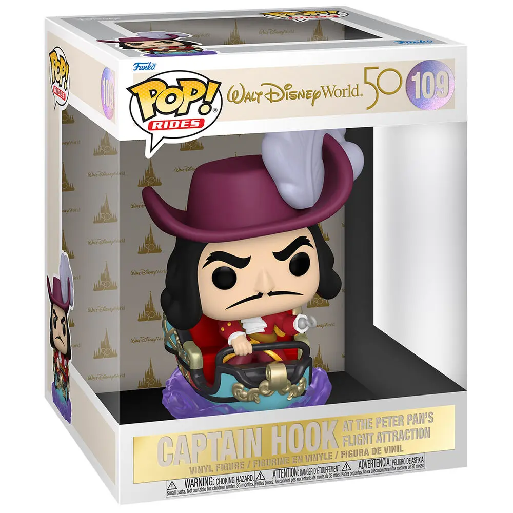 Walt Disney World 50th Anniversary POP! Rides Vinyl Figura Hook na Peter Pan Flight 15 cm fotografija proizvoda