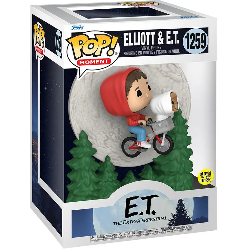 E.T. the Extra-Terrestrial POP! Moment Vinyl Figure Elliot and ET Flying (GITD) 9 cm Figura od vinila fotografija proizvoda