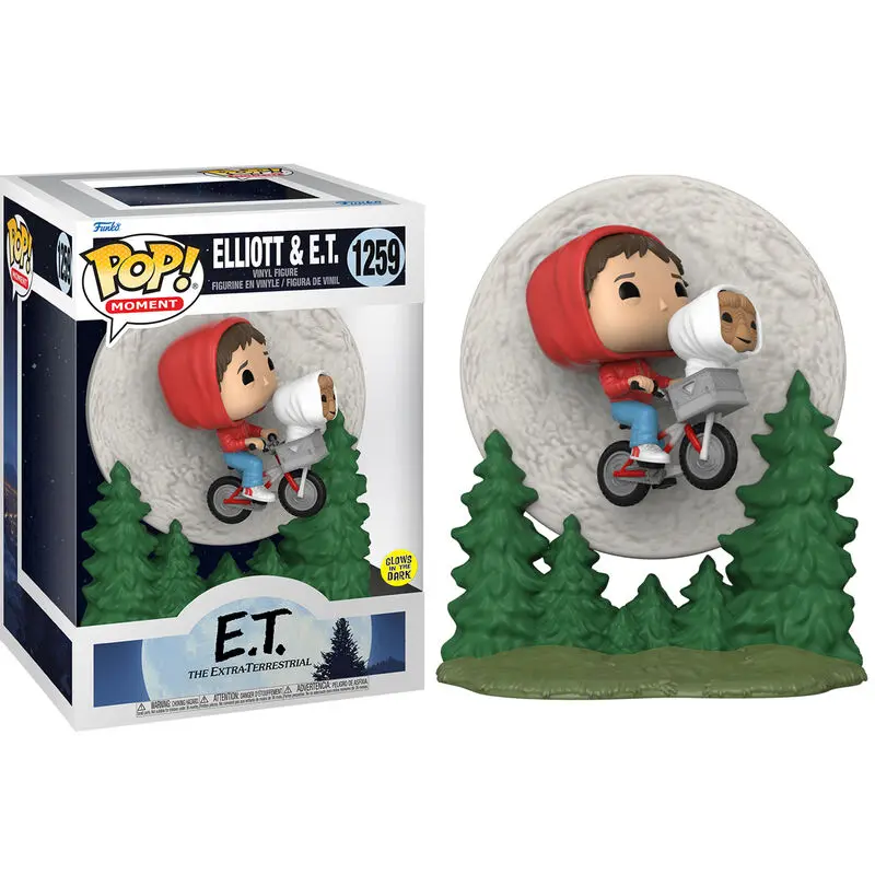 E.T. the Extra-Terrestrial POP! Moment Vinyl Figure Elliot and ET Flying (GITD) 9 cm Figura od vinila fotografija proizvoda