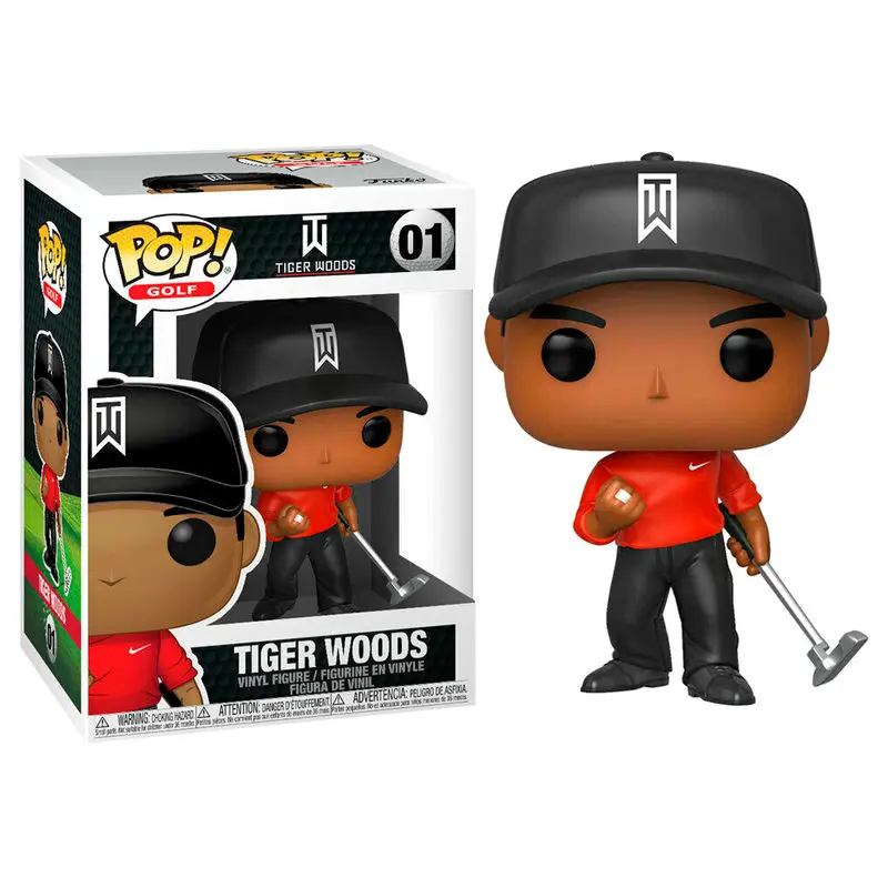 Tiger Woods POP! Golf Vinyl Figura Tiger Woods (Red Shirt) 9 cm fotografija proizvoda