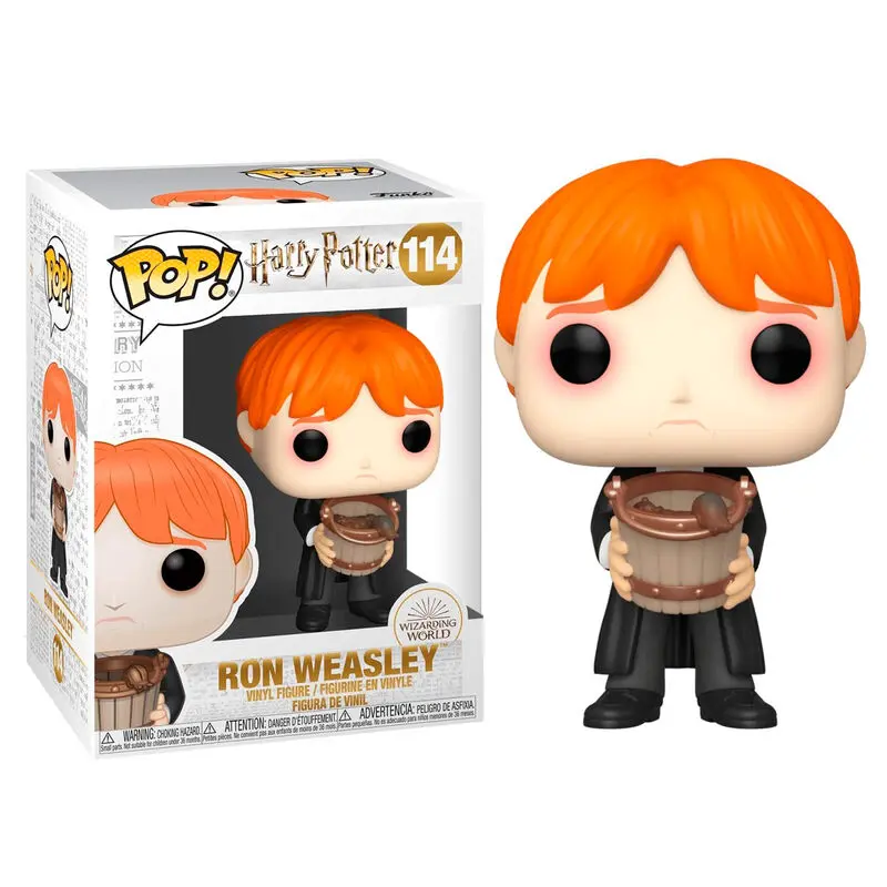 Harry Potter POP! Movies Vinyl Figura Ron Povraćanje Puževa s Kantom 9 cm fotografija proizvoda