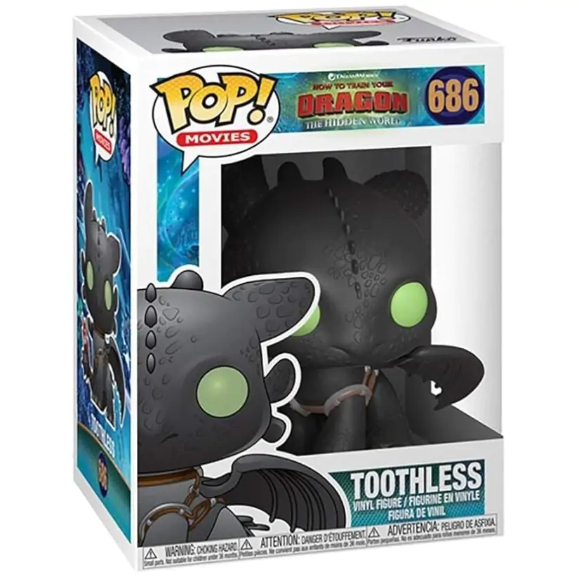 How to Train Your Dragon 3 POP! Vinilna figura Toothless 9 cm fotografija proizvoda